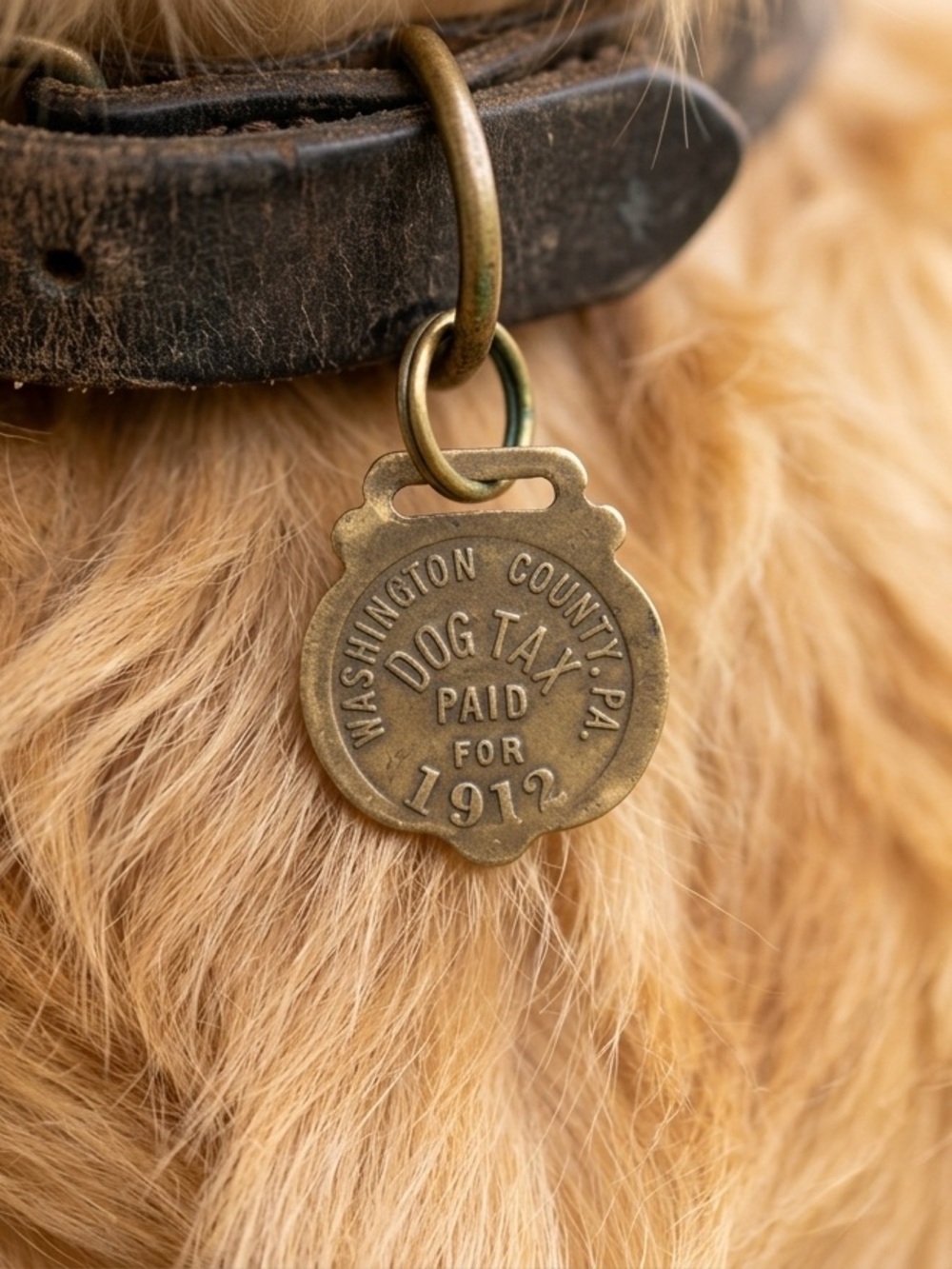 Antique 1912 Dog Tax Tag